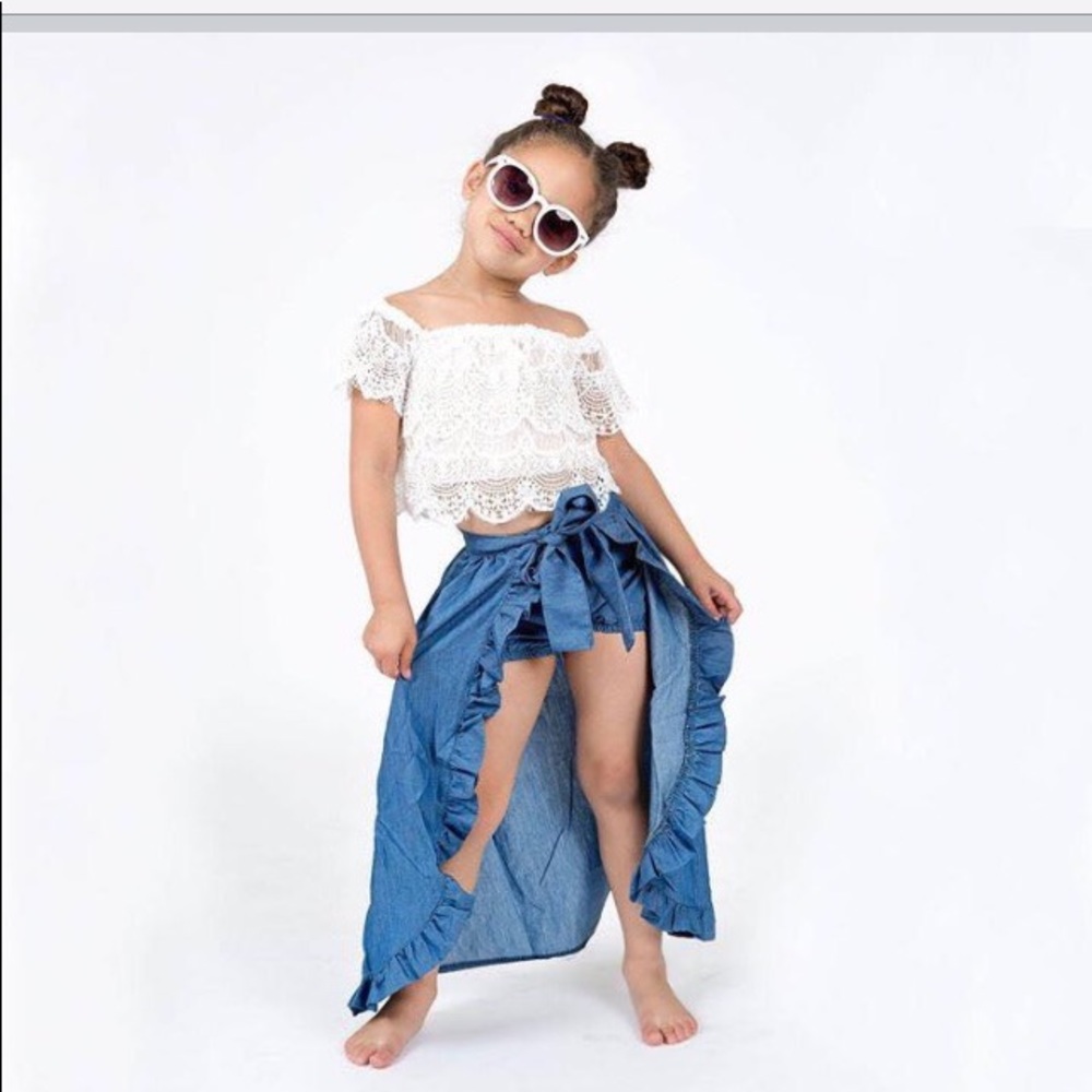 Maxi skirt lace top